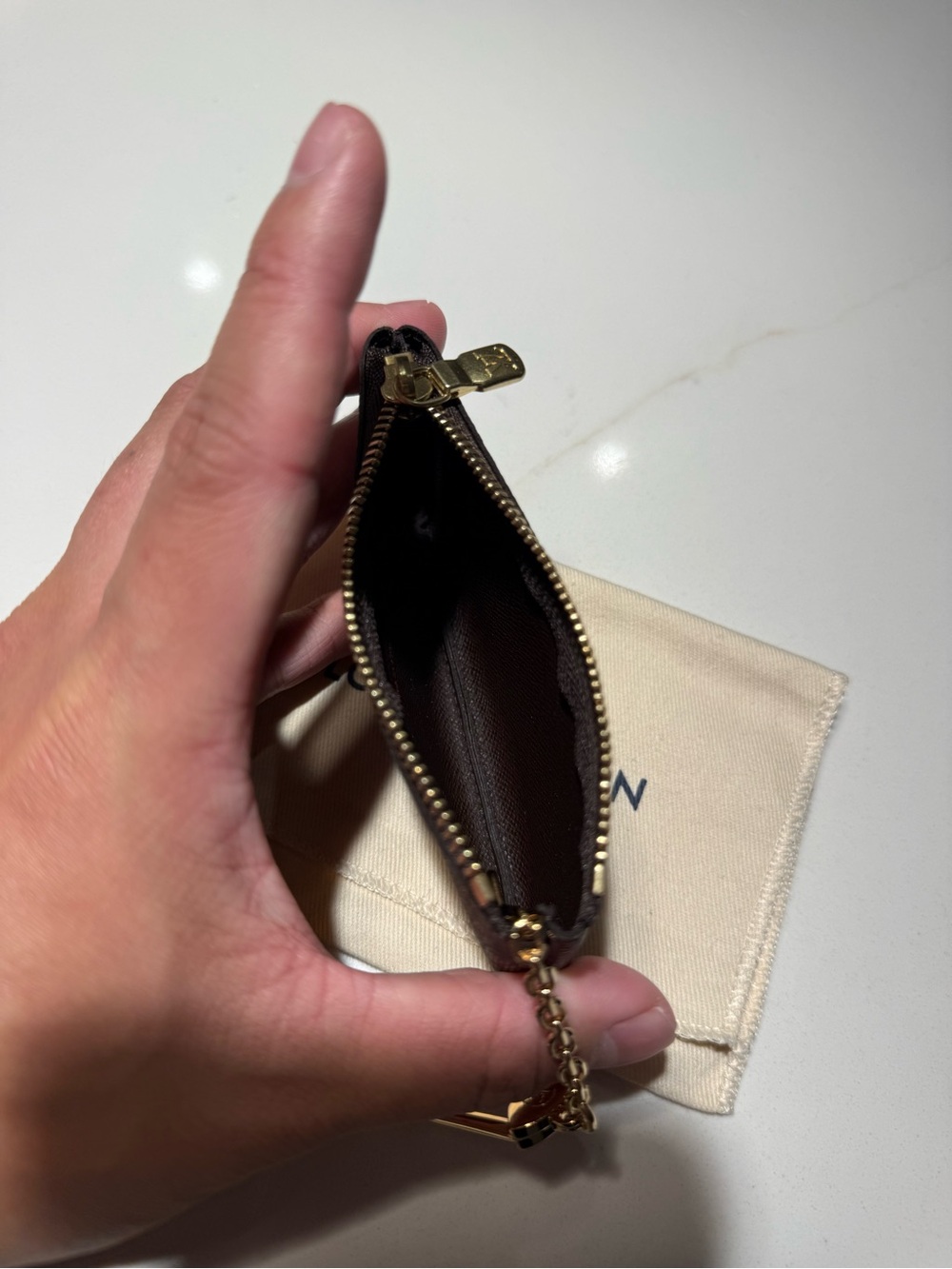 Louis Vuitton Damier Ebene Key & Card Holder in Brown - Picture 3 of 4